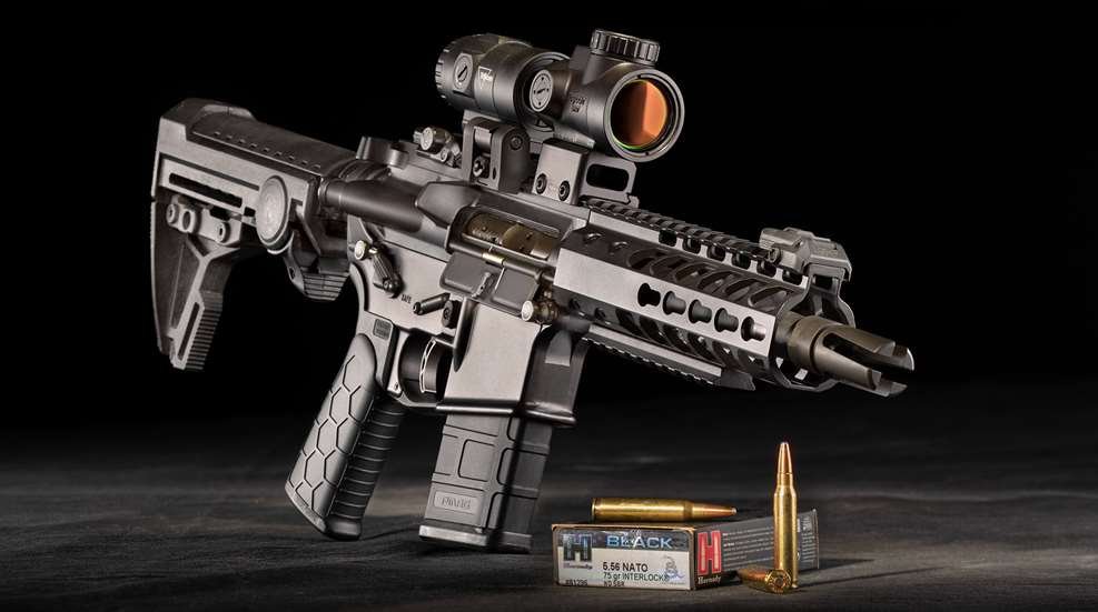 Rifle fitted with a precision optic