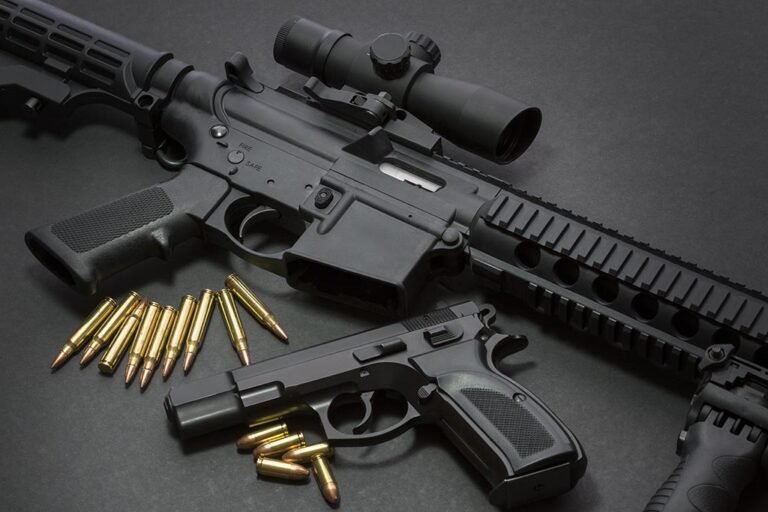 Rifle, handgun and ammunition checked before dispatch