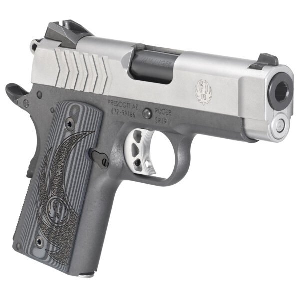 100056_LKX7D4 Ruger SR1911 Lightweight Officer 9mm Stainless Pistol