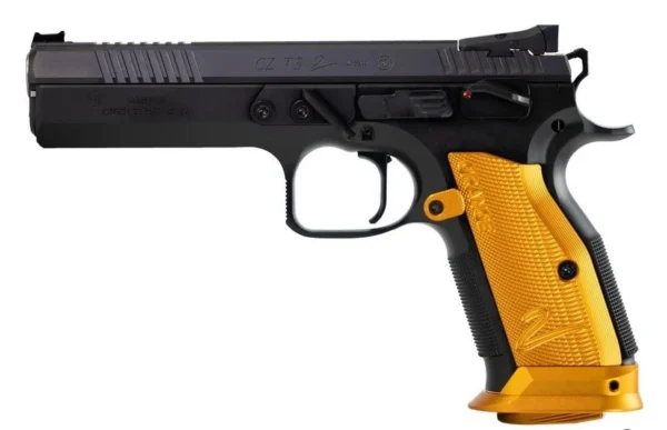 156209_3 CZ TS 2 Orange Orange Grips 9mm Pistol