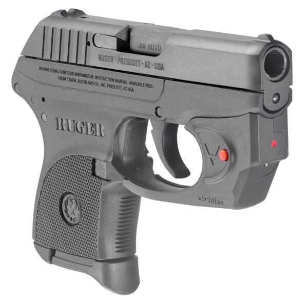 Ruger LCP 380 ACP Semi Auto Pistol, 6+1, w/Viridian Red Laser