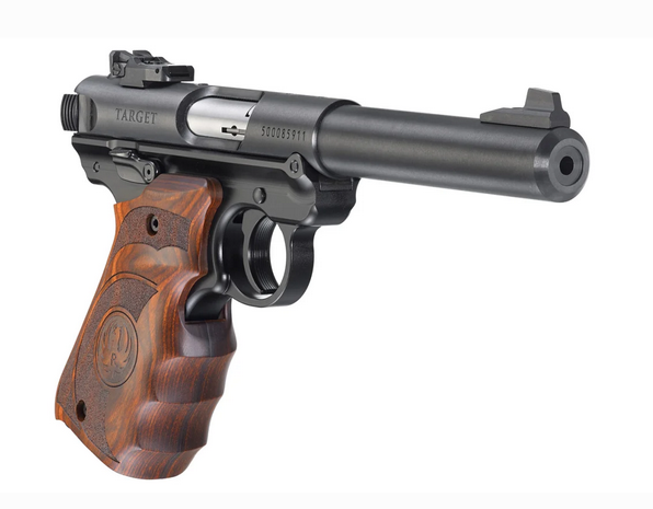 27155_AP6NRX Ruger Mark IV Target .22 LR Blued Pistol