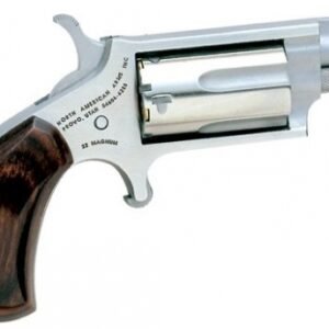 51202_1 North American Arms Mini Rosewood/Stainless .22 WMR Revolver