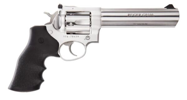 70260_2 Ruger GP100 Standard .357 Mag Satin Stainless Revolver