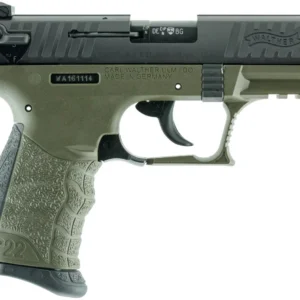 89506_2 Walther P22 California Compliant .22 LR Olive Drab Green and Black Pistol