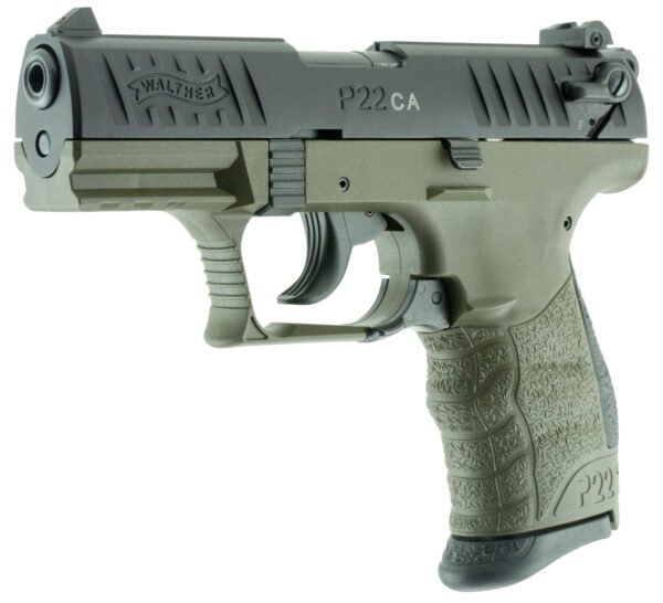 Walther P22 California Compliant .22 LR Olive Drab Green and Black Pistol