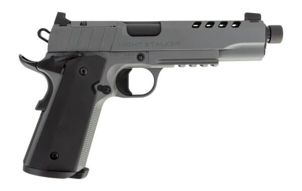 196080_6TPQ21 Tisas 1911 Night Stalker SF Threaded Barrel .45 ACP Platinum Gray Cerakote Pistol
