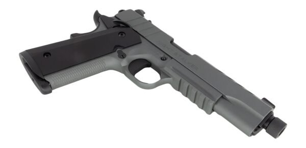 196080_P522RE Tisas 1911 Night Stalker SF Threaded Barrel .45 ACP Platinum Gray Cerakote Pistol