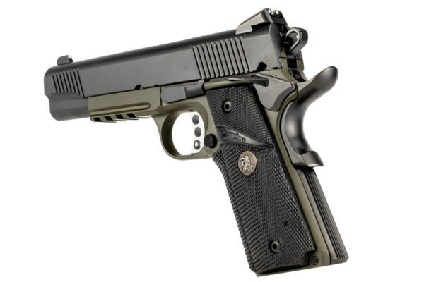 411562268_0B492R Tisas 1911 Duty MCO Full Size .45 ACP Black and OD Green Pistol
