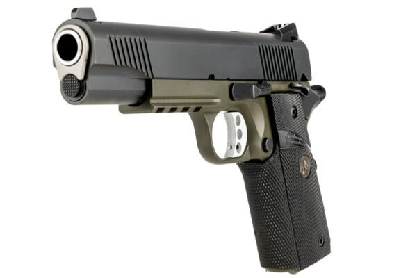 411562268_BL5TGL Tisas 1911 Duty MCO Full Size .45 ACP Black and OD Green Pistol