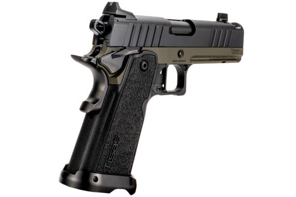 411562278_29AL6W Tisas 1911 Carry DS MCO Compensated Double-Stack 9mm Dark Green Cerakote Pistol