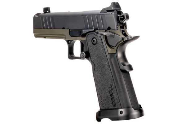 411562278_GH1D7A Tisas 1911 Carry DS MCO Compensated Double-Stack 9mm Dark Green Cerakote Pistol