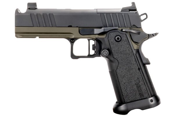 411562278_OD3H6P Tisas 1911 Carry DS MCO Compensated Double-Stack 9mm Dark Green Cerakote Pistol